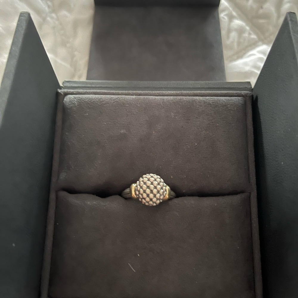 Lagos Caviar Ball Ring size 8